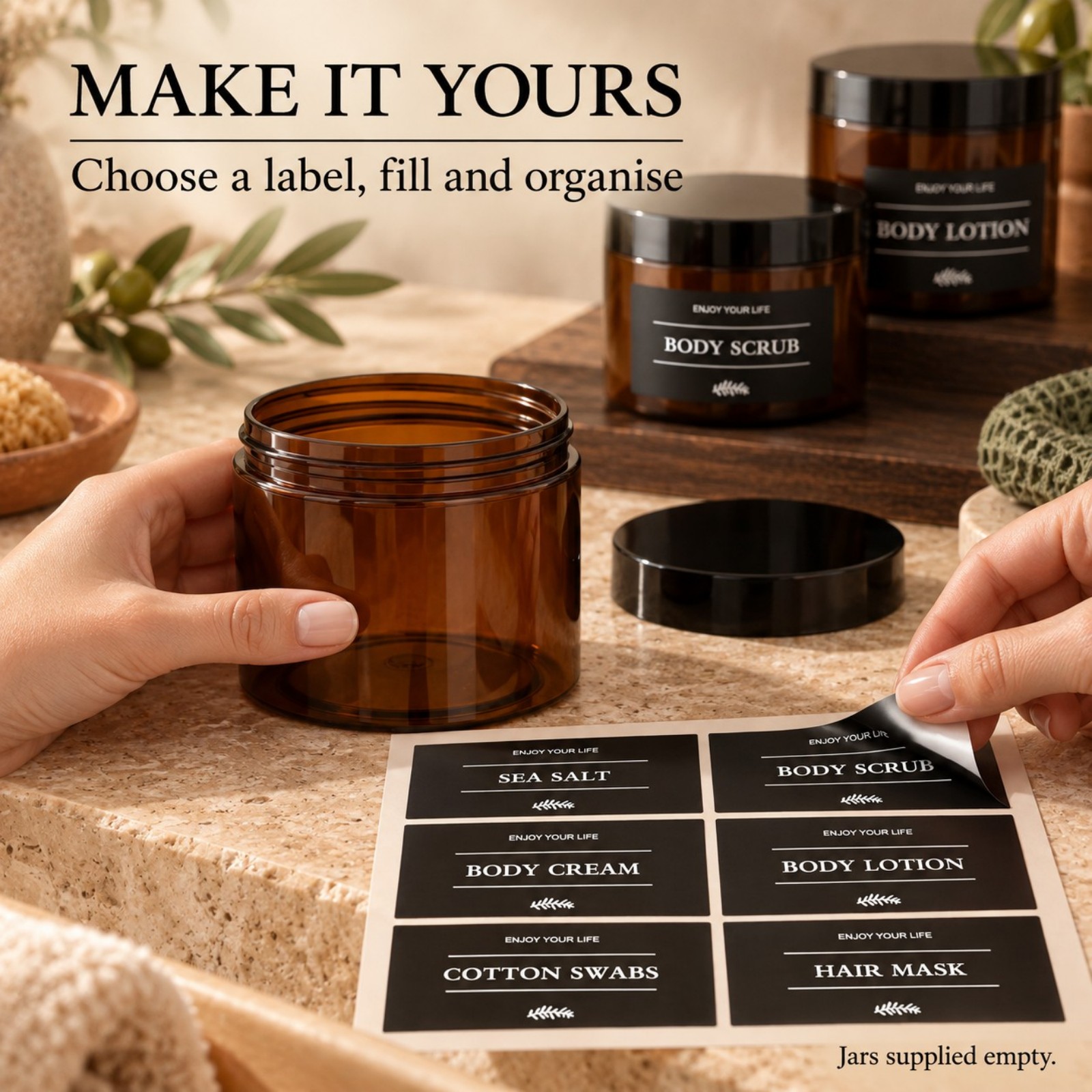3PCS Bathroom Storage Jars wit - Bath Salts ulasan dan harga