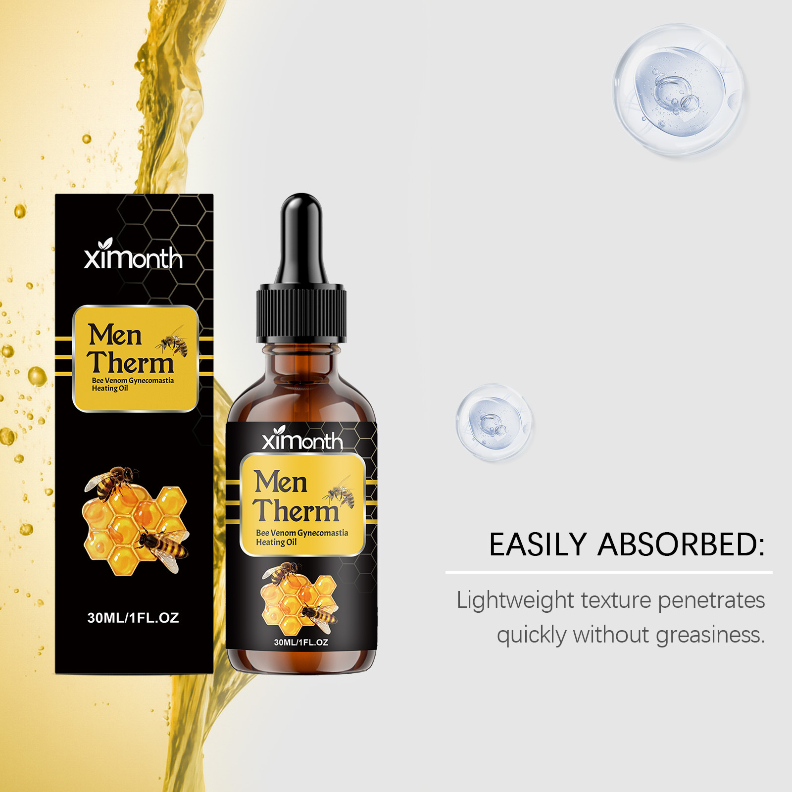 30ml Men's Chest Shaping Serum - Body Oil ulasan dan harga