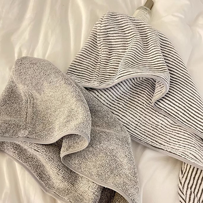 Microfiber Striped Hair Drying - Spa Towel ulasan dan harga