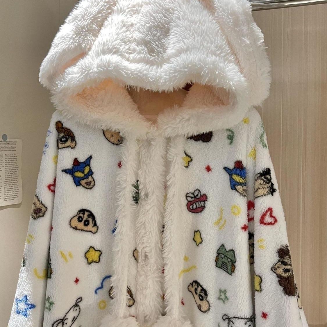 Crayon Shin-chan cartoon coral - Bathrobe ulasan dan harga